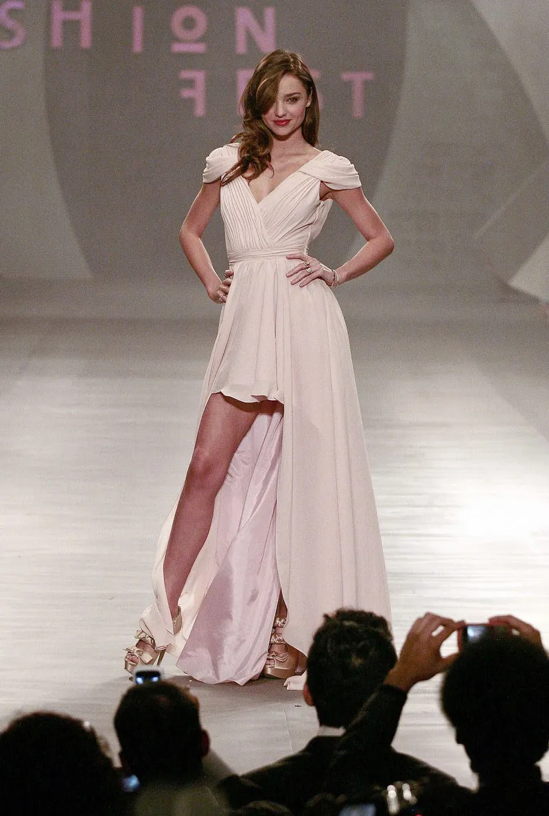Miranda Kerr Pale Pink V neck Dress Miranda Kerr Pale Pink V neck Dress