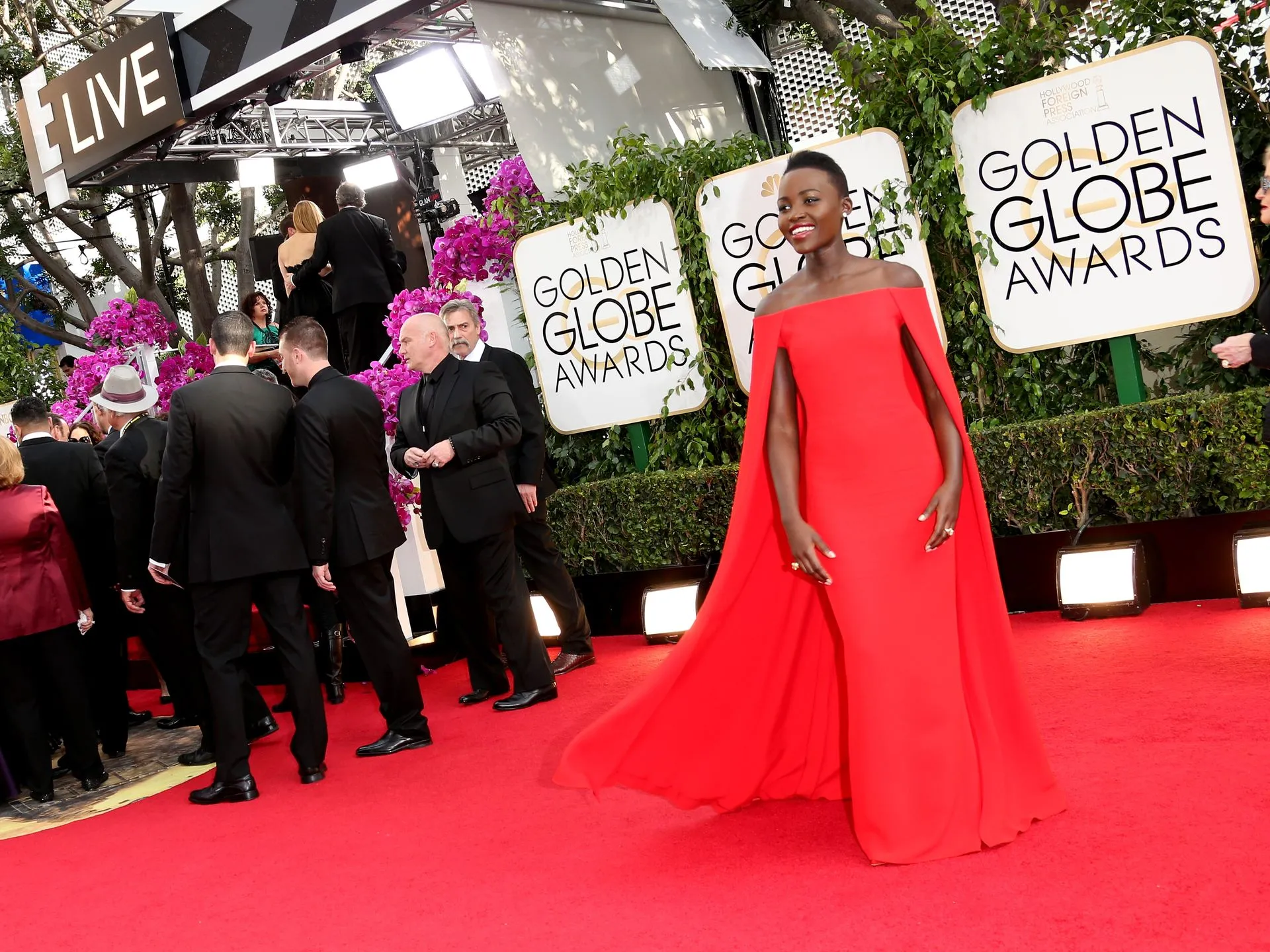 Lupita Nyongo red carpet dress Golden Globes Lupita Nyongo red carpet dress Golden Globes