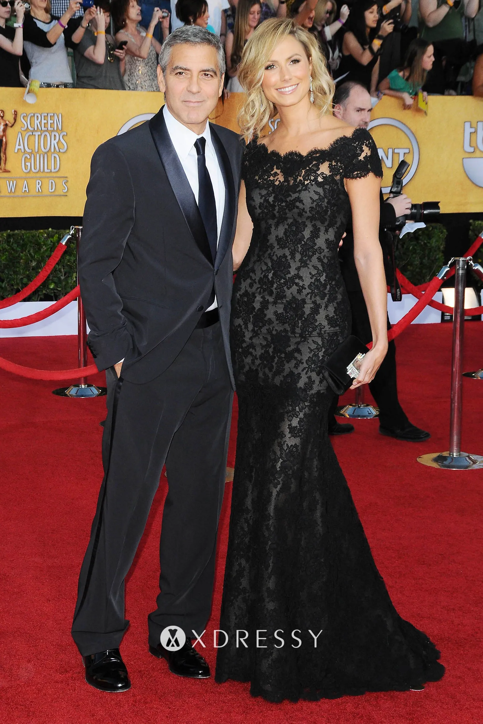 Stacy Keibler elegant black lace mother of the bride dress Stacy Keibler elegant black lace mother of the bride dress