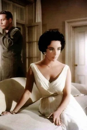 Elizabeth Taylor white short dress in Movie Cat on a Hot Tin Roof
