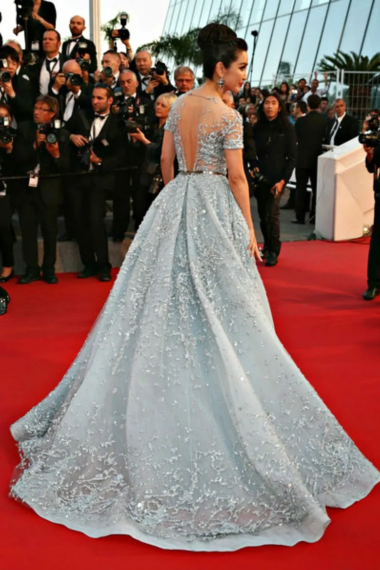 Li Bingbing luxury blue dress at Cannes Film Festival 2015 Li Bingbing luxury blue dress at Cannes Film Festival 2015