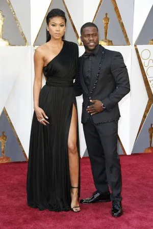 Eniko Parrish red carpet dress at Oscars 2016
