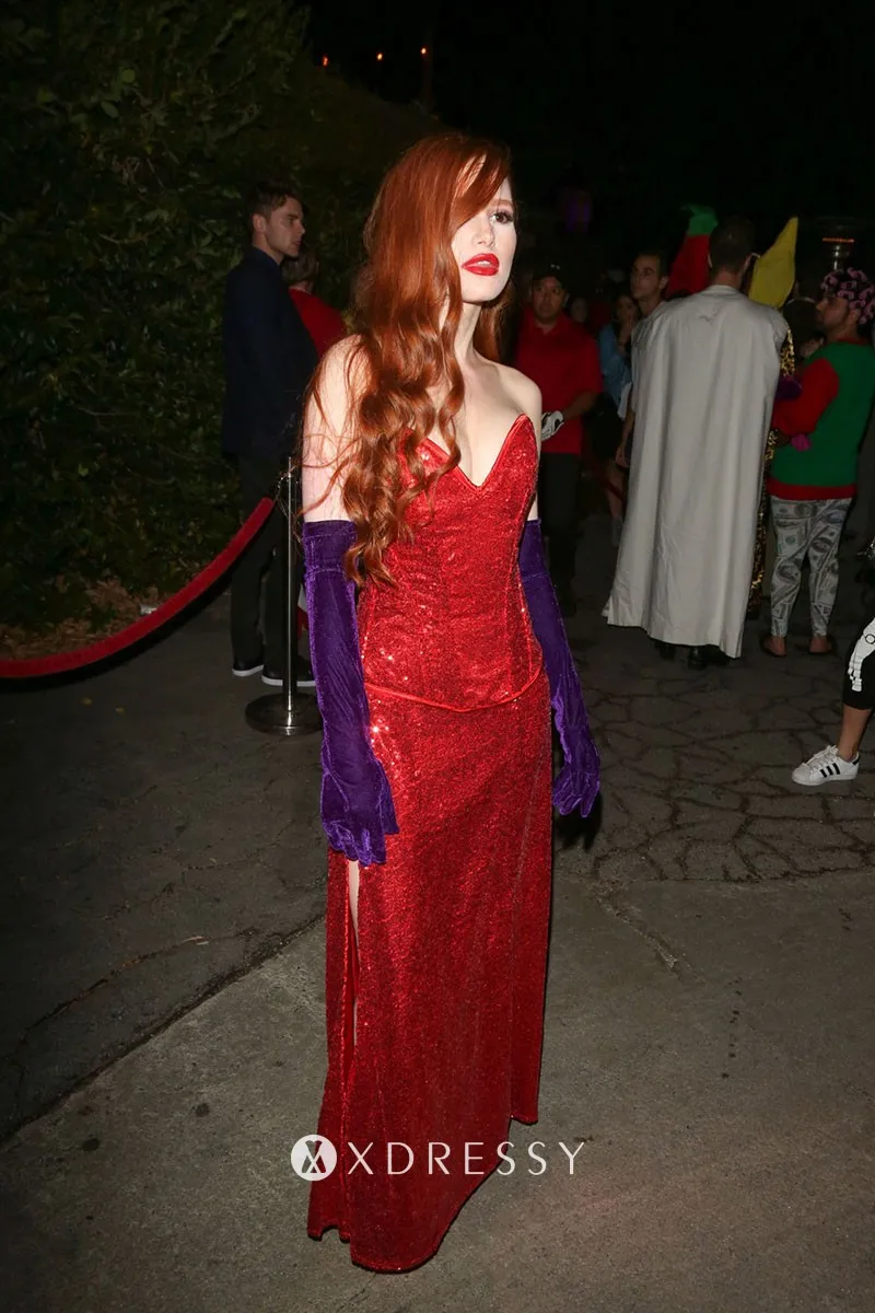 Strapless sweetheart red sequin long prom dress Strapless sweetheart red sequin long prom dress