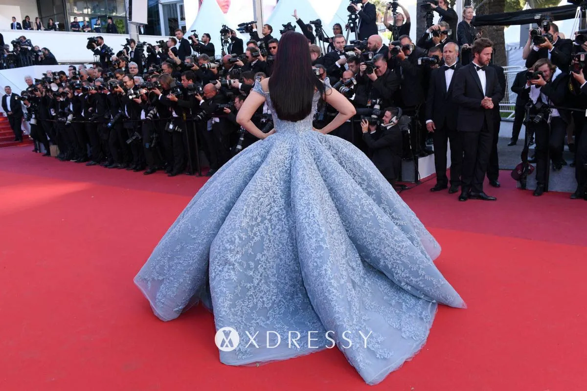 Aishwarya Rai Bachchan blue ball gown at Cannes Film Festival 2017 Aishwarya Rai Bachchan blue ball gown at Cannes Film Festival 2017