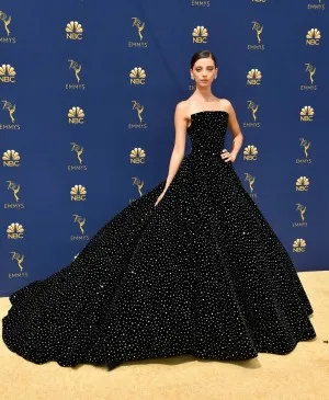 Angela Sarafyan red carpet dress at Emmys 2018
