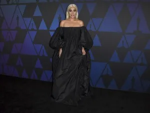 Lady Gaga unique red carpet dress at Governors Awards 2018