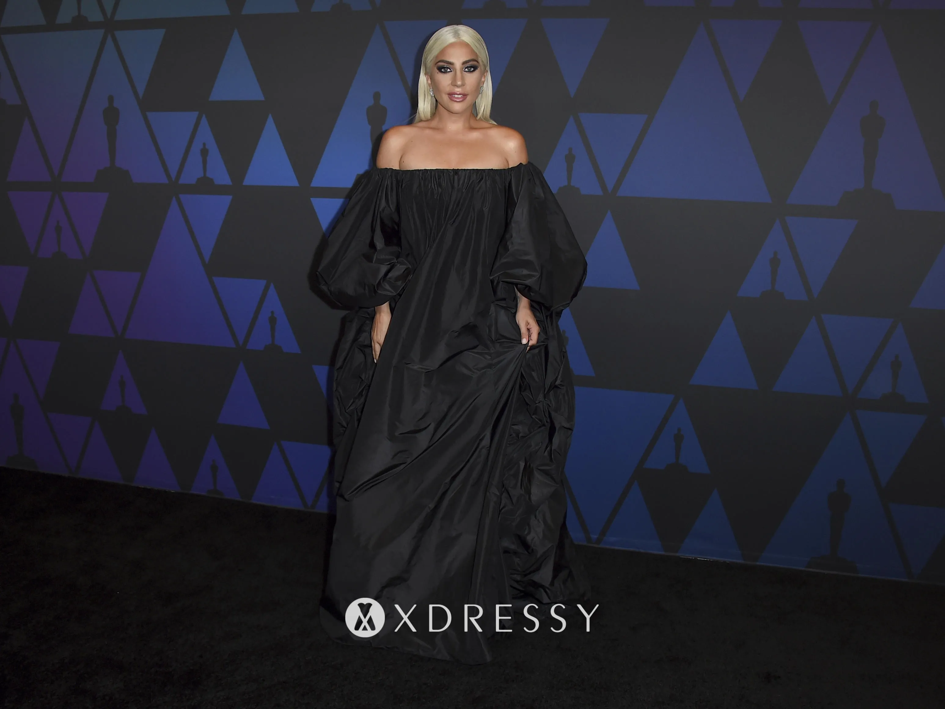 Lady Gaga unique red carpet dress at Governors Awards 2018