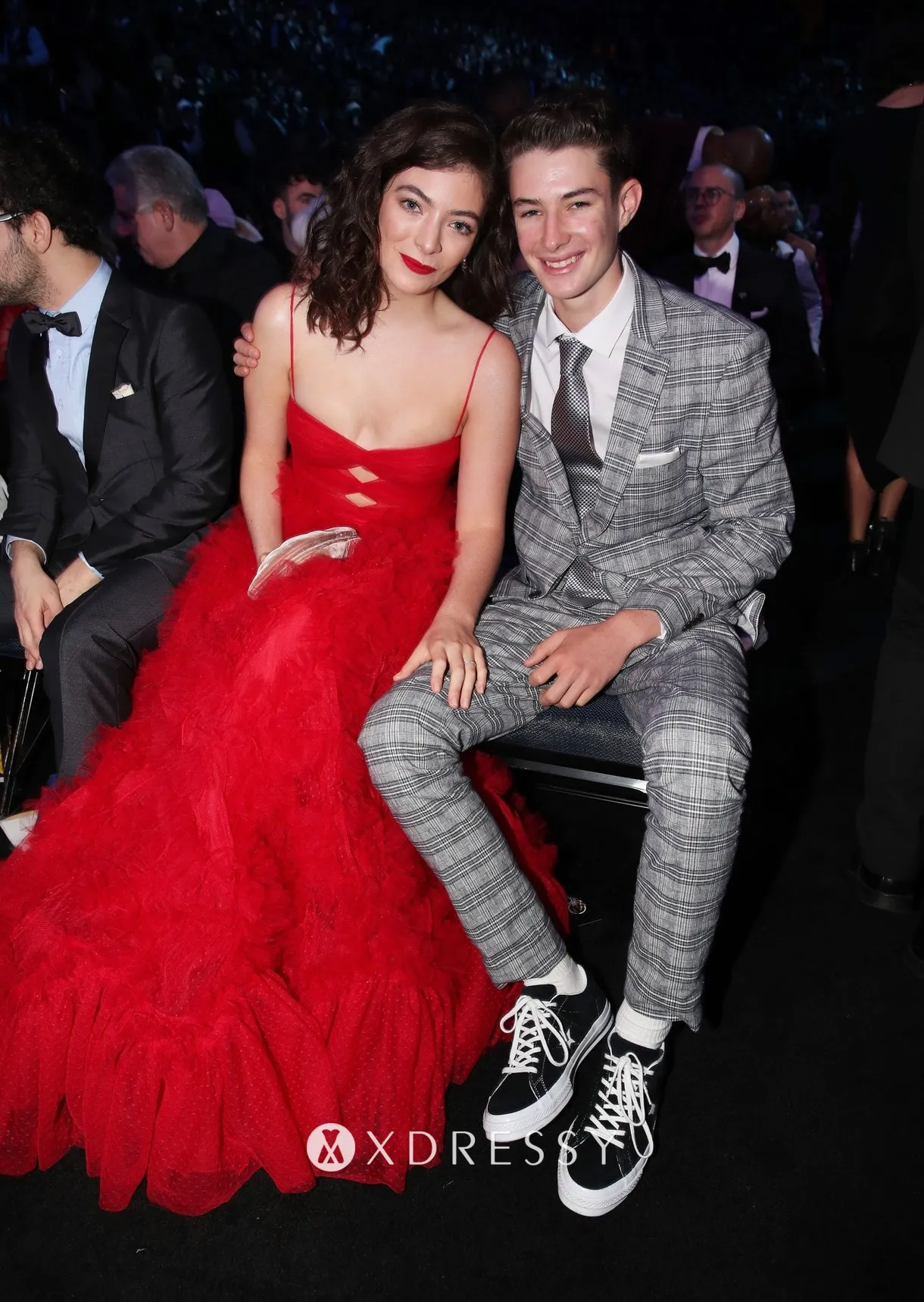 Lorde in a red gown
