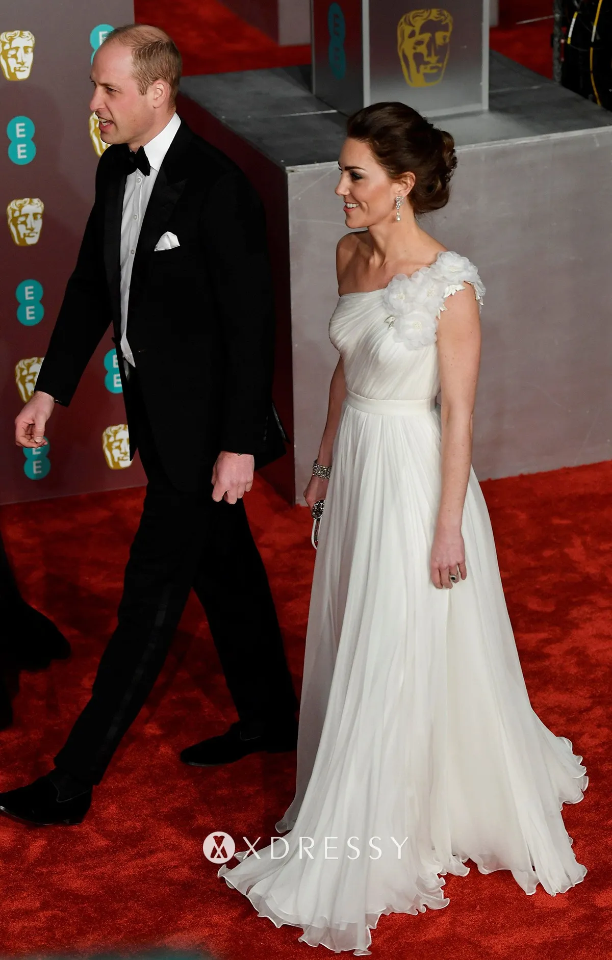 Kate Middleton White One Shoulder 