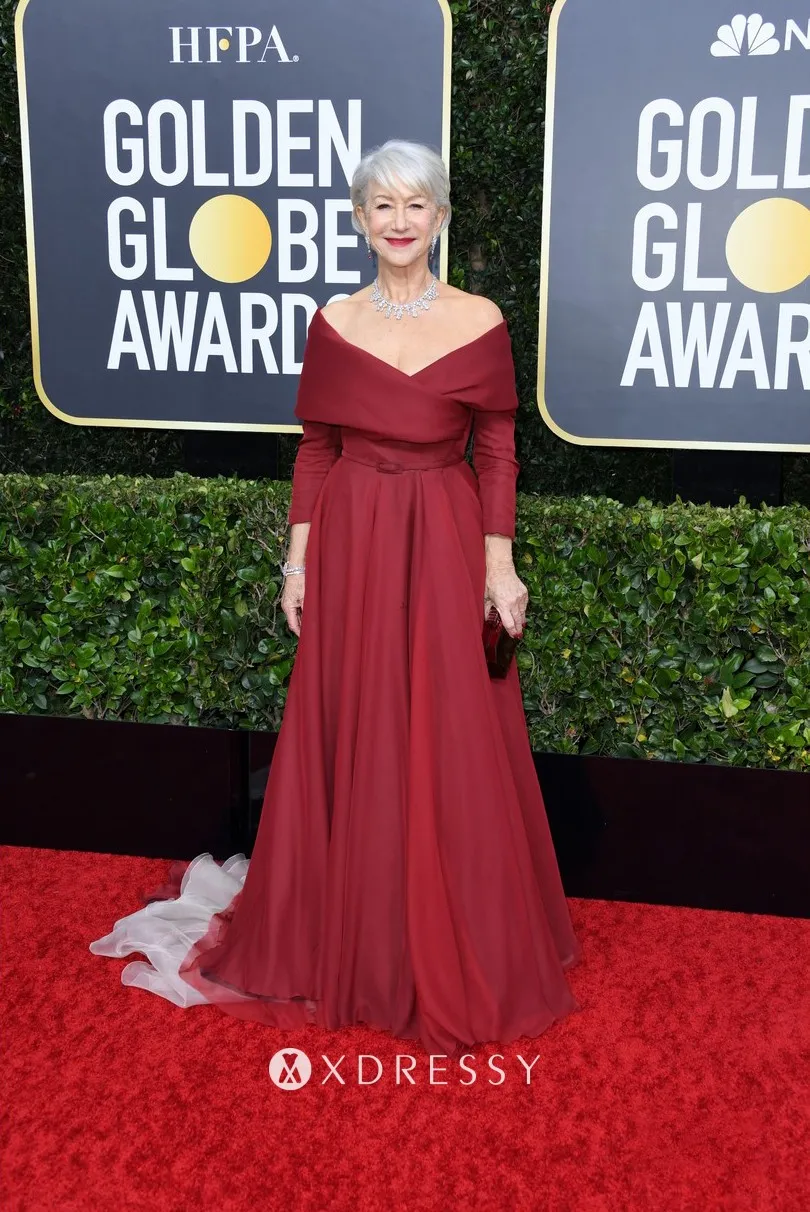 helen mirren red dress
