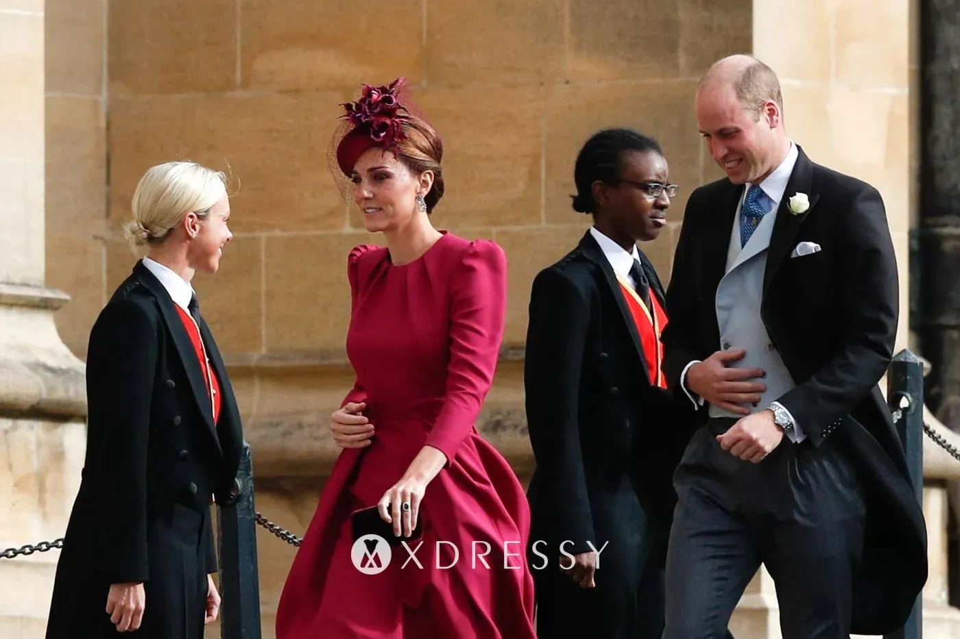 Kate Middleton fuchsia short cocktail dress