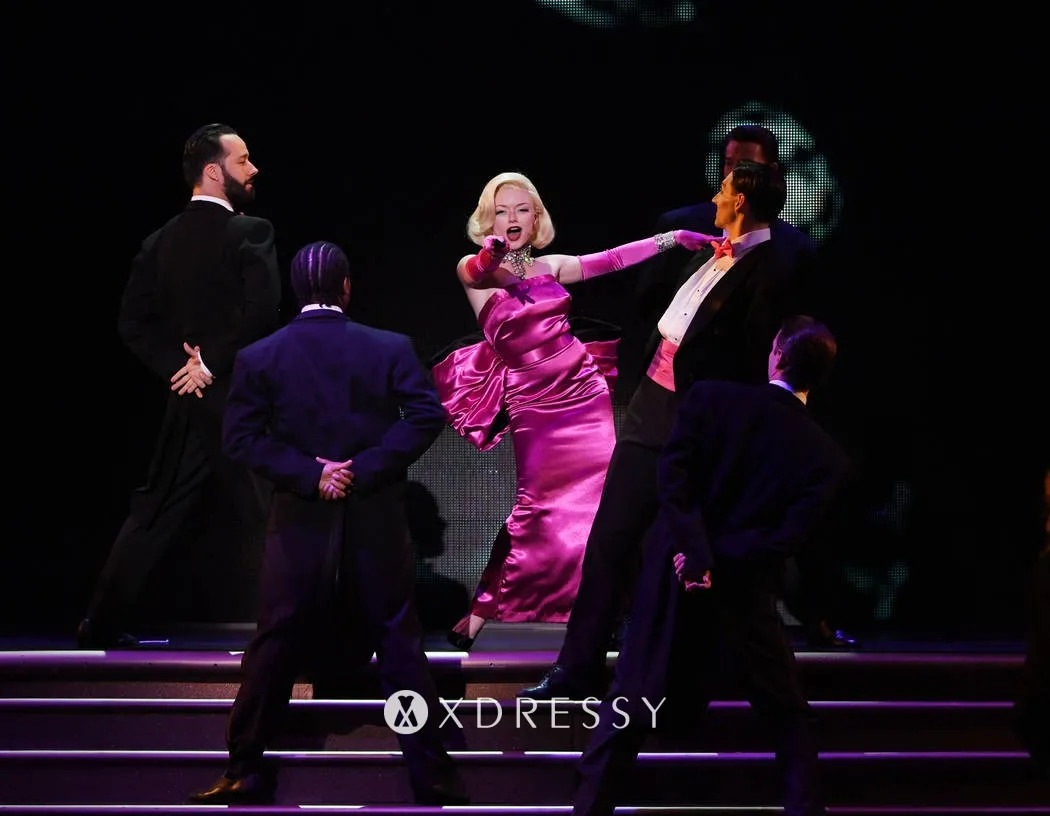 Marilyn Monroe super pink dress in movie Diamonds Are a Girls Best Friend