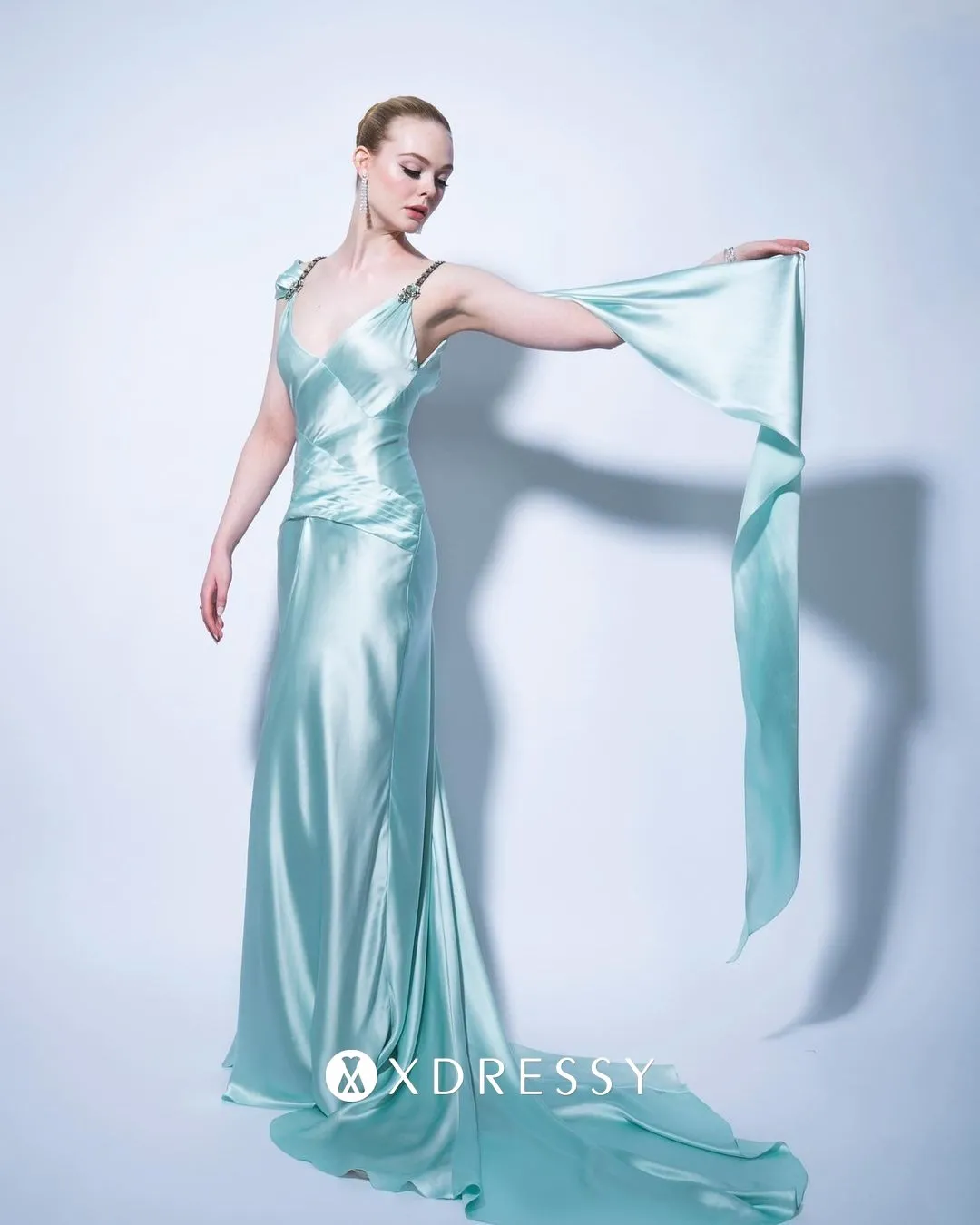 beaded formal red carpet dress