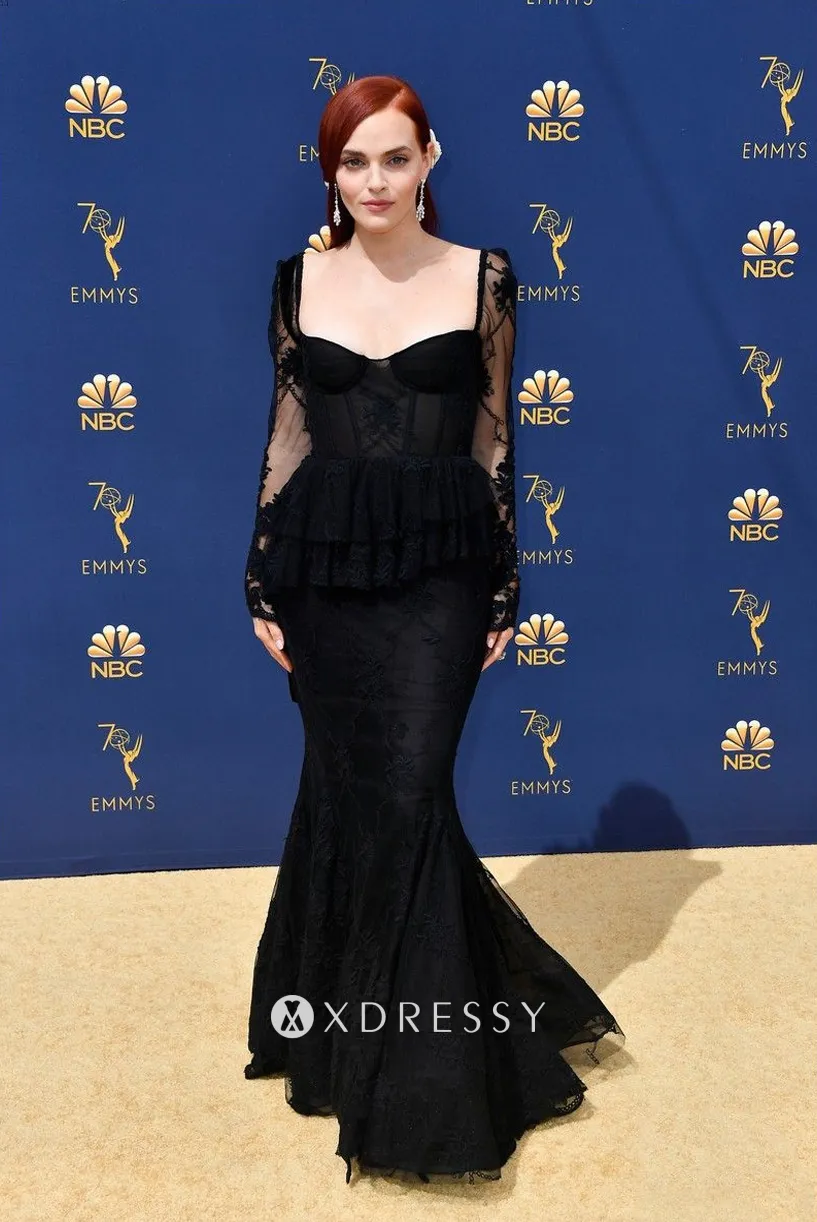 Madeline Brewer black lace evening formal dress at the 2018 Emmy Awards Madeline Brewer black lace evening formal dress at the 2018 Emmy Awards