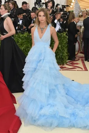 Talita von Furstenberg sky blue crystals gown at the 2018 Met Gala