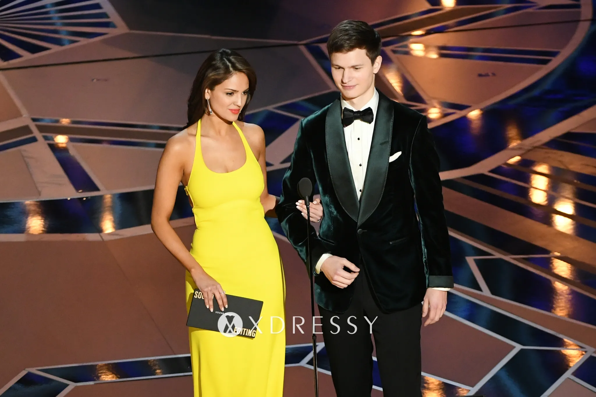 Eiza Gonzalez yellow halter evening dress 2018 Oscars Eiza Gonzalez yellow halter evening dress 2018 Oscars