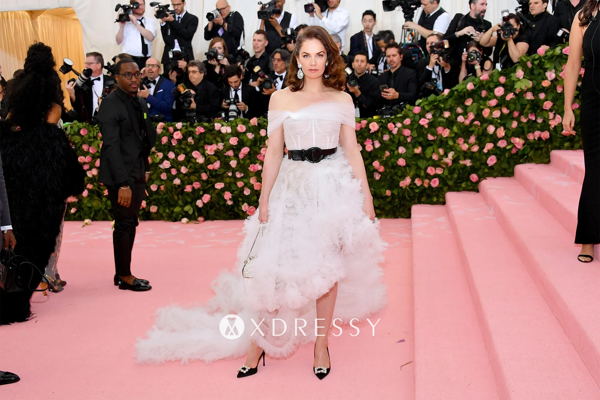 Ruth Wilson off shoulder white tulle gown 2019 Met Gala Ruth Wilson off shoulder white tulle gown 2019 Met Gala