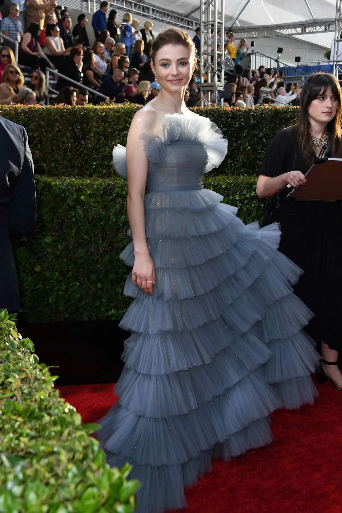 Thomasin McKenzie tirered tulle prom gown Thomasin McKenzie tirered tulle prom gown