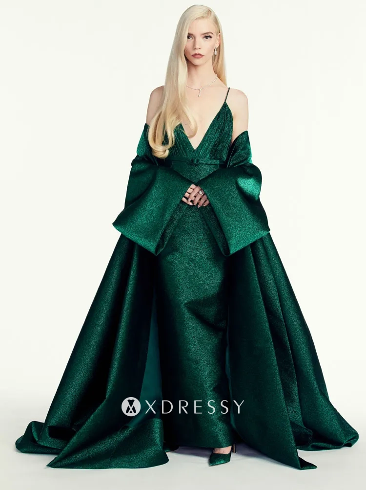 Anya Taylor Joy 2021 Golden Globes emerald green dress Anya Taylor Joy 2021 Golden Globes emerald green dress