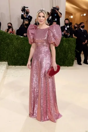 Elizabeth Shaffer puff sleeve sequin gown 2021 Met Gala