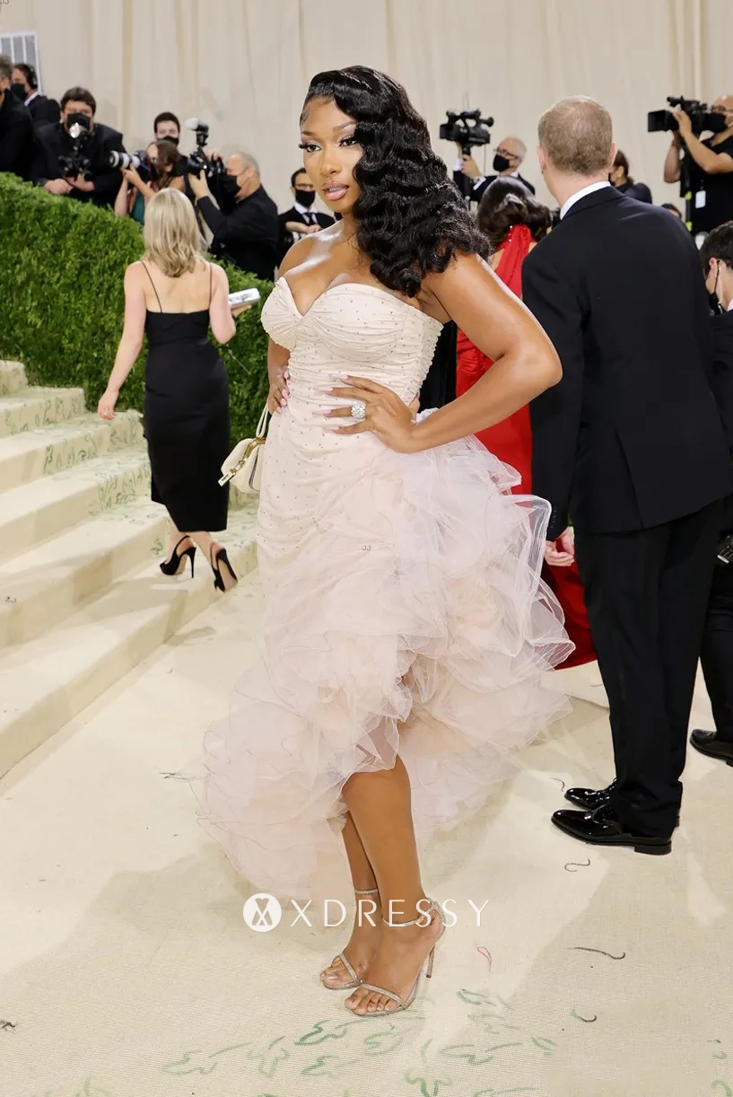 Megan Thee Stallion beaded high low celebrity dress Megan Thee Stallion beaded high low celebrity dress