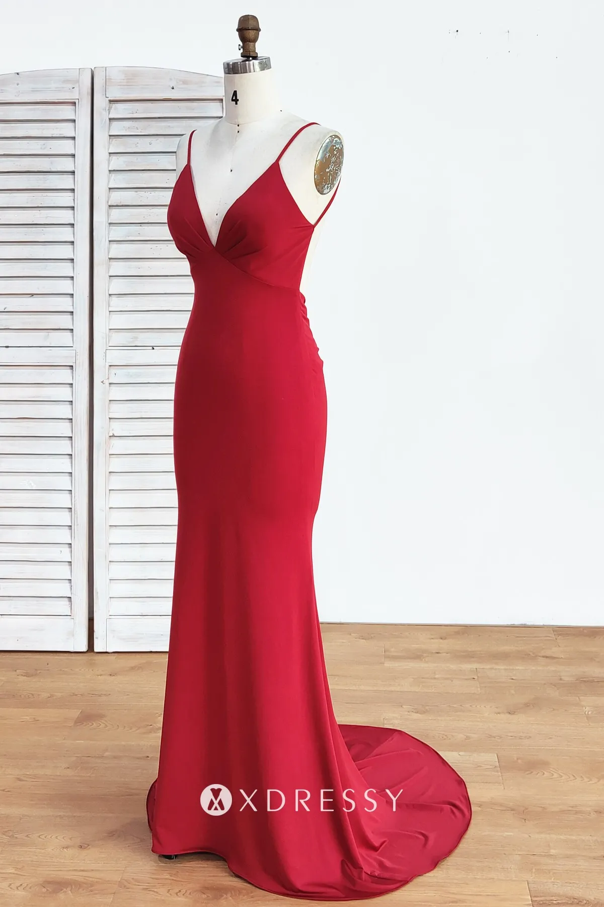 mermaid red v neck bridesmaid formal dress mermaid red v neck bridesmaid formal dress