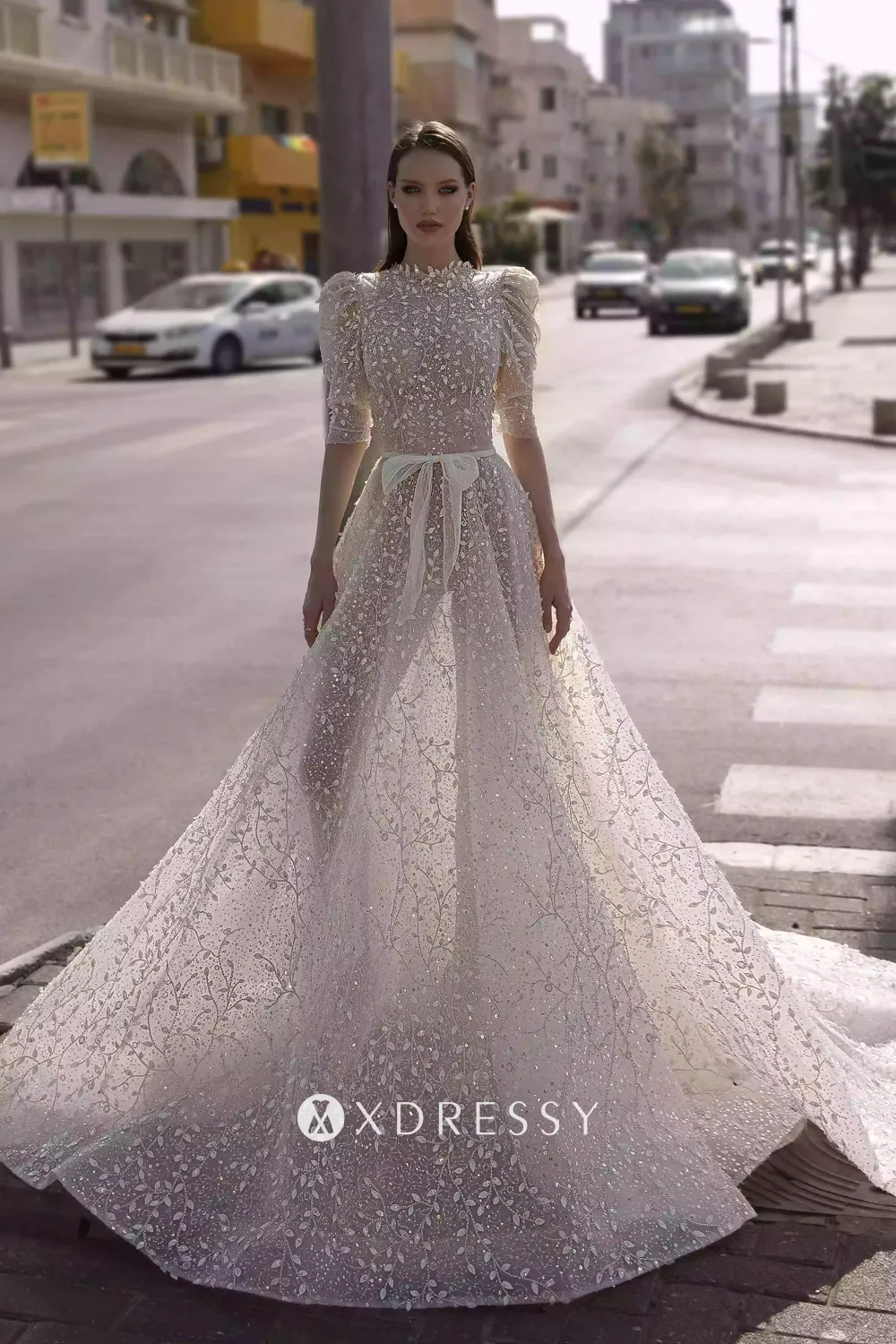 dazzling 3d leaf sequinned lace open back wedding dress dazzling 3d leaf sequinned lace open back wedding dress