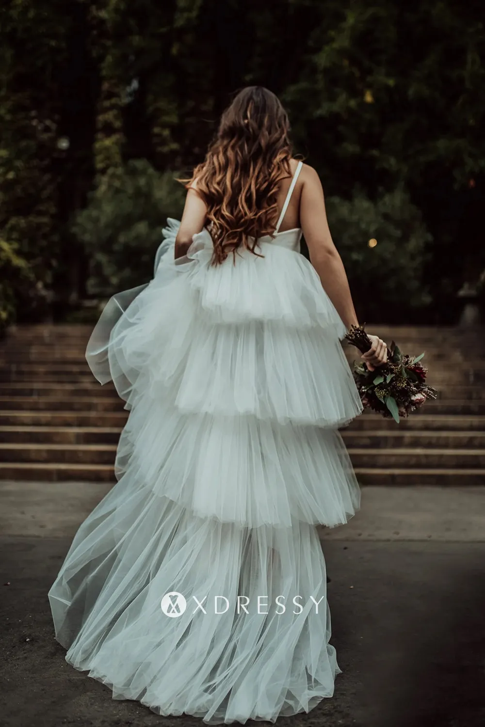 tiered tulle outdoor summer wedding dress tiered tulle outdoor summer wedding dress