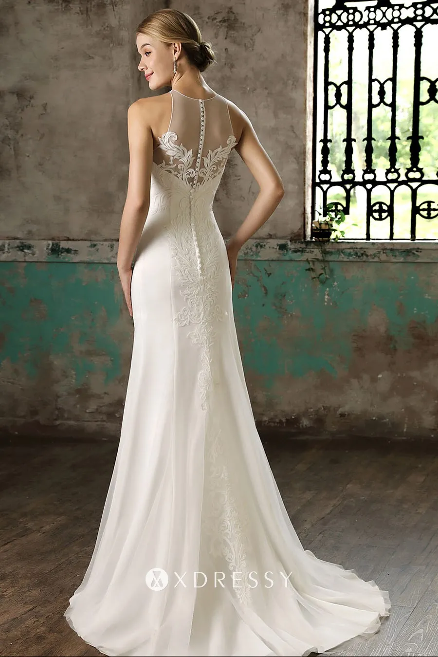 illusion back mermaid overskirt prom dress illusion back mermaid overskirt prom dress