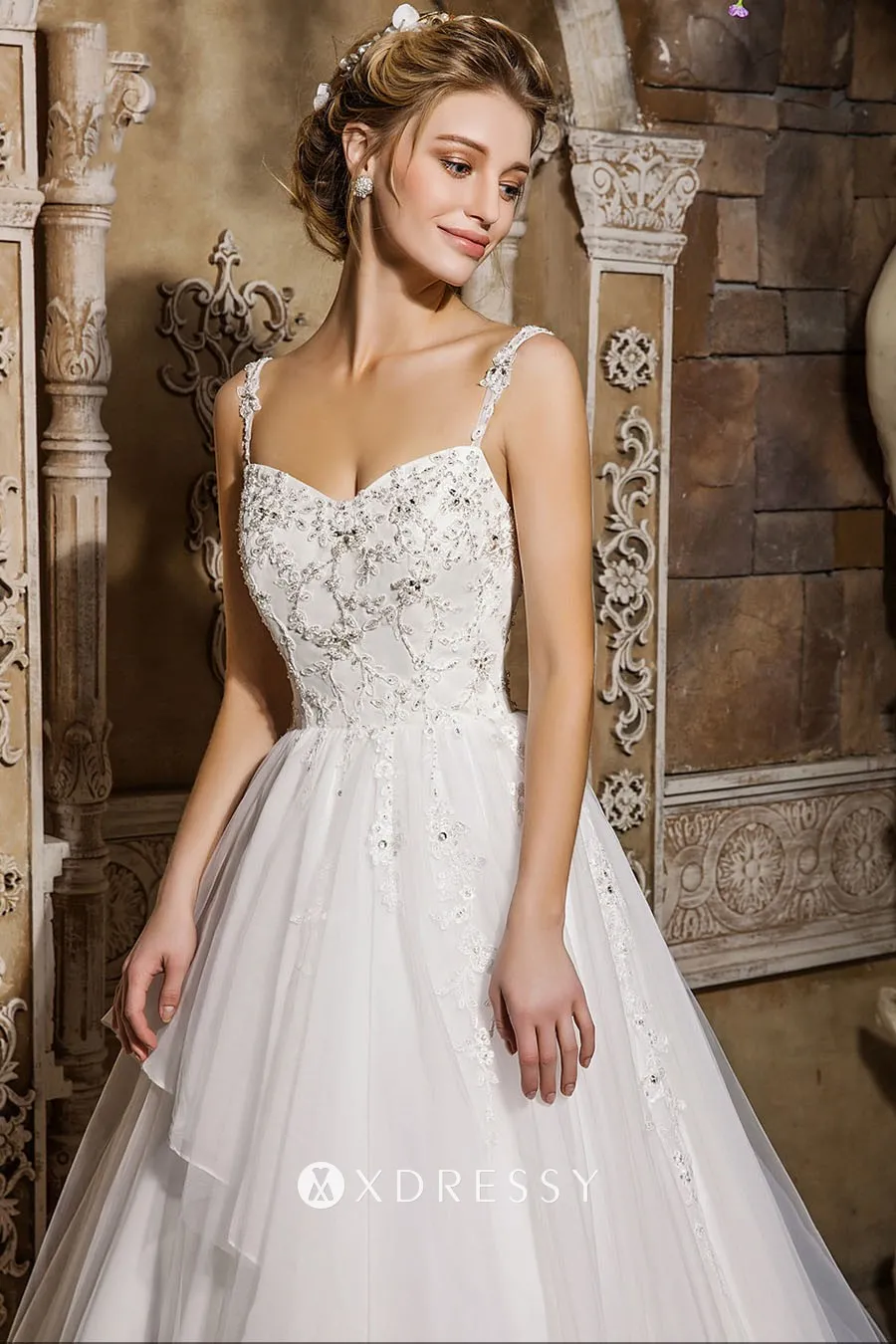 sweetheart beaded lace appliqued chapel train bridal ballgown sweetheart beaded lace appliqued chapel train bridal ballgown
