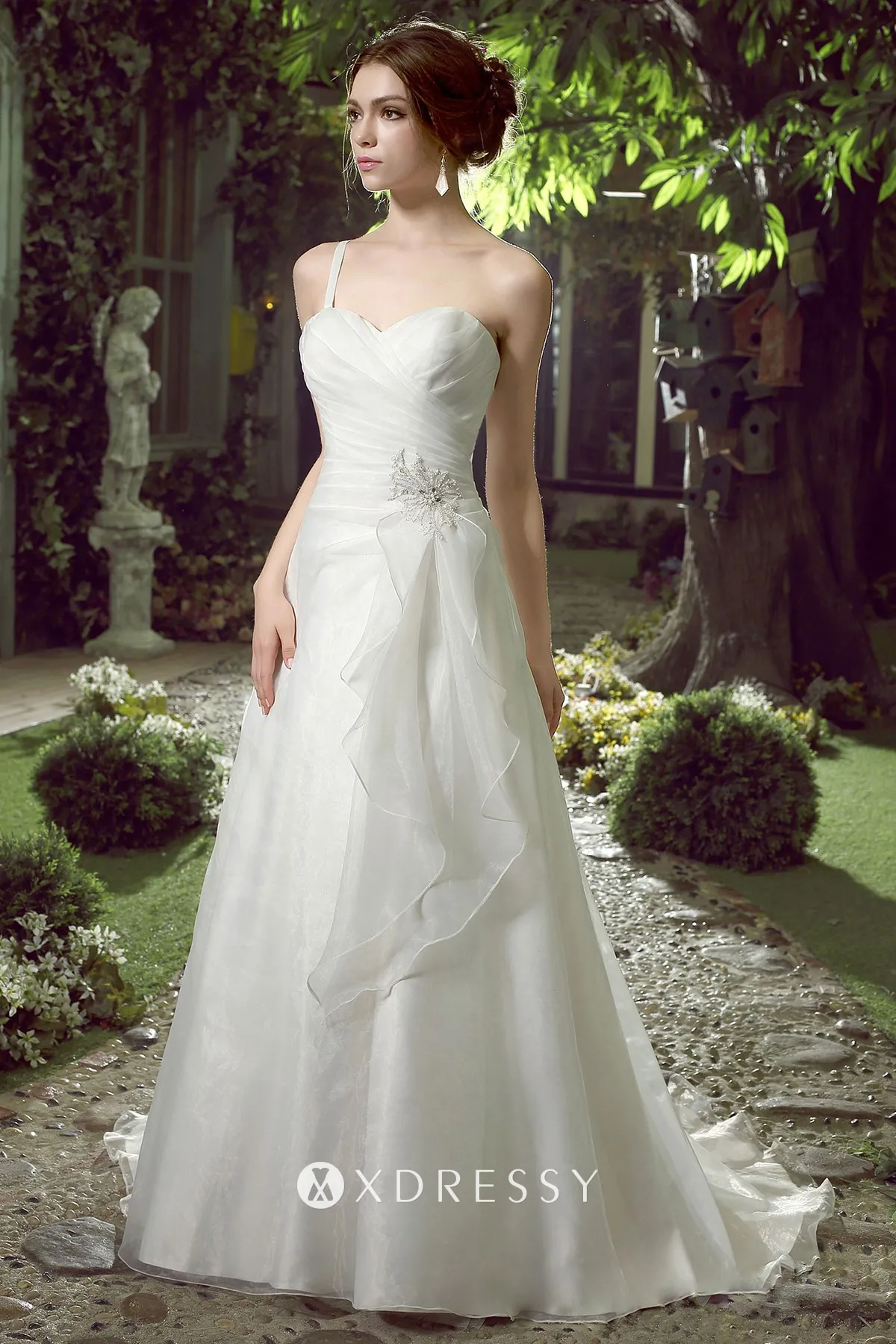 one shoulder sweetheart draped wedding ball gown one shoulder sweetheart draped wedding ball gown