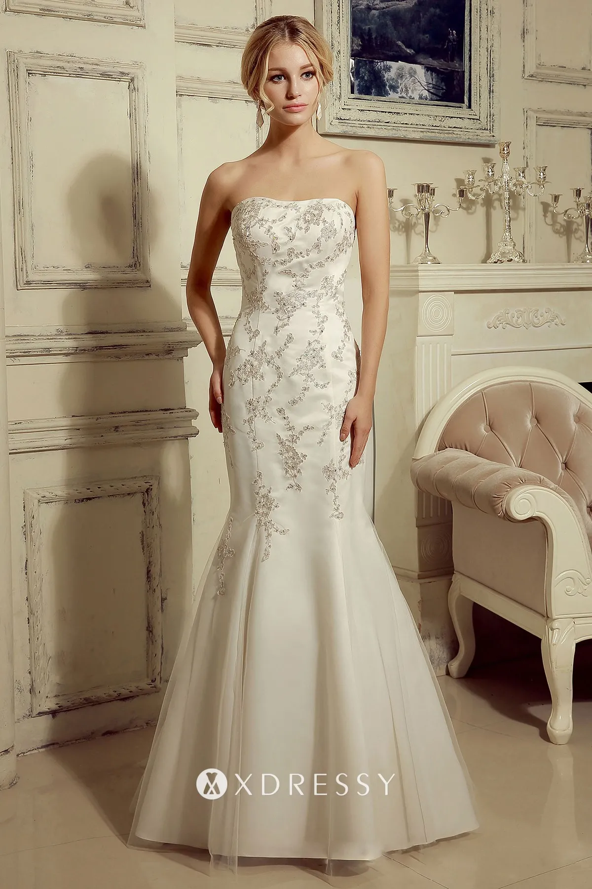 beaded lace embellished strapless wedding dress beaded lace embellished strapless wedding dress