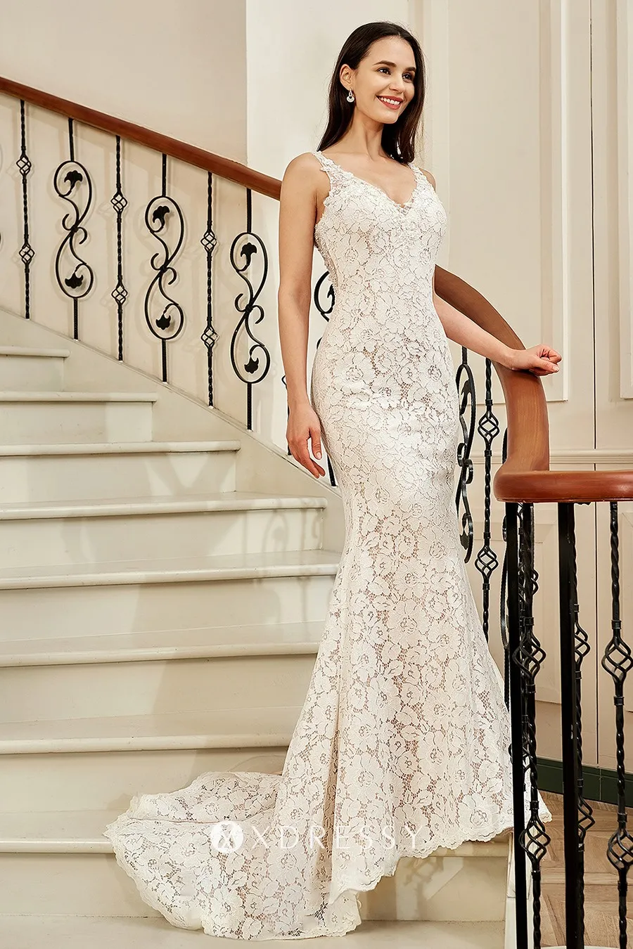 fit v neck court train allover floral lace beach wedding dress fit v neck court train allover floral lace beach wedding dress