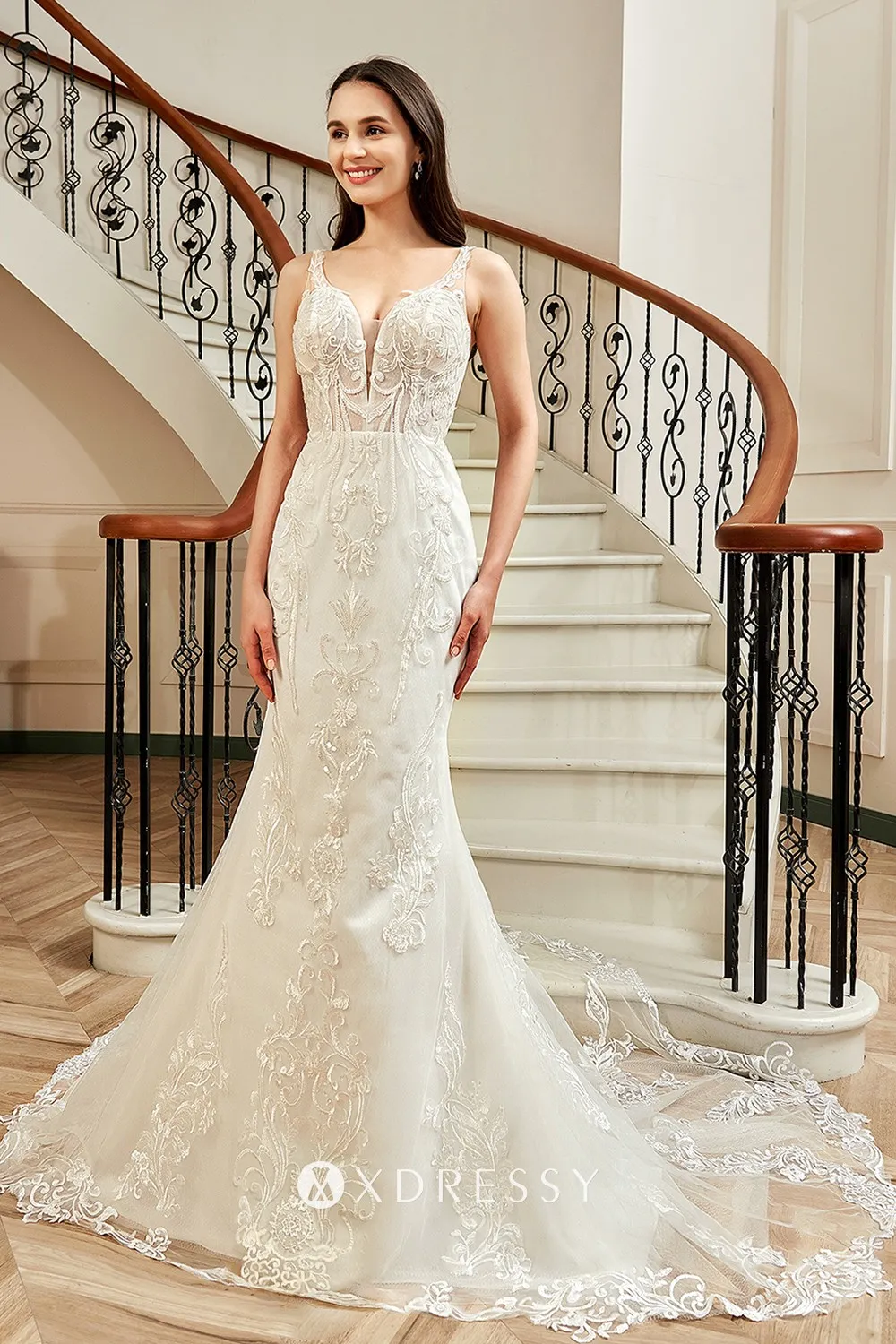 mermaid lace and tulle trian wedding dress mermaid lace and tulle trian wedding dress