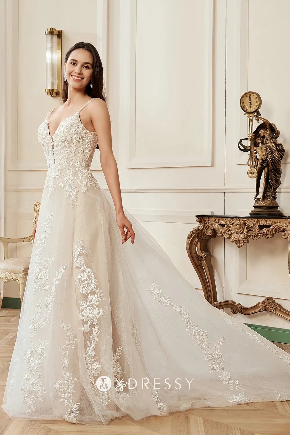 gorgeous thin straps v neck lace grand full tulle skirt wedding dress gorgeous thin straps v neck lace grand full tulle skirt wedding dress