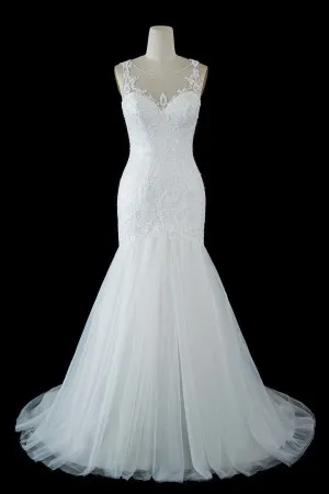 glitter sequins white lace tulle wedding dress