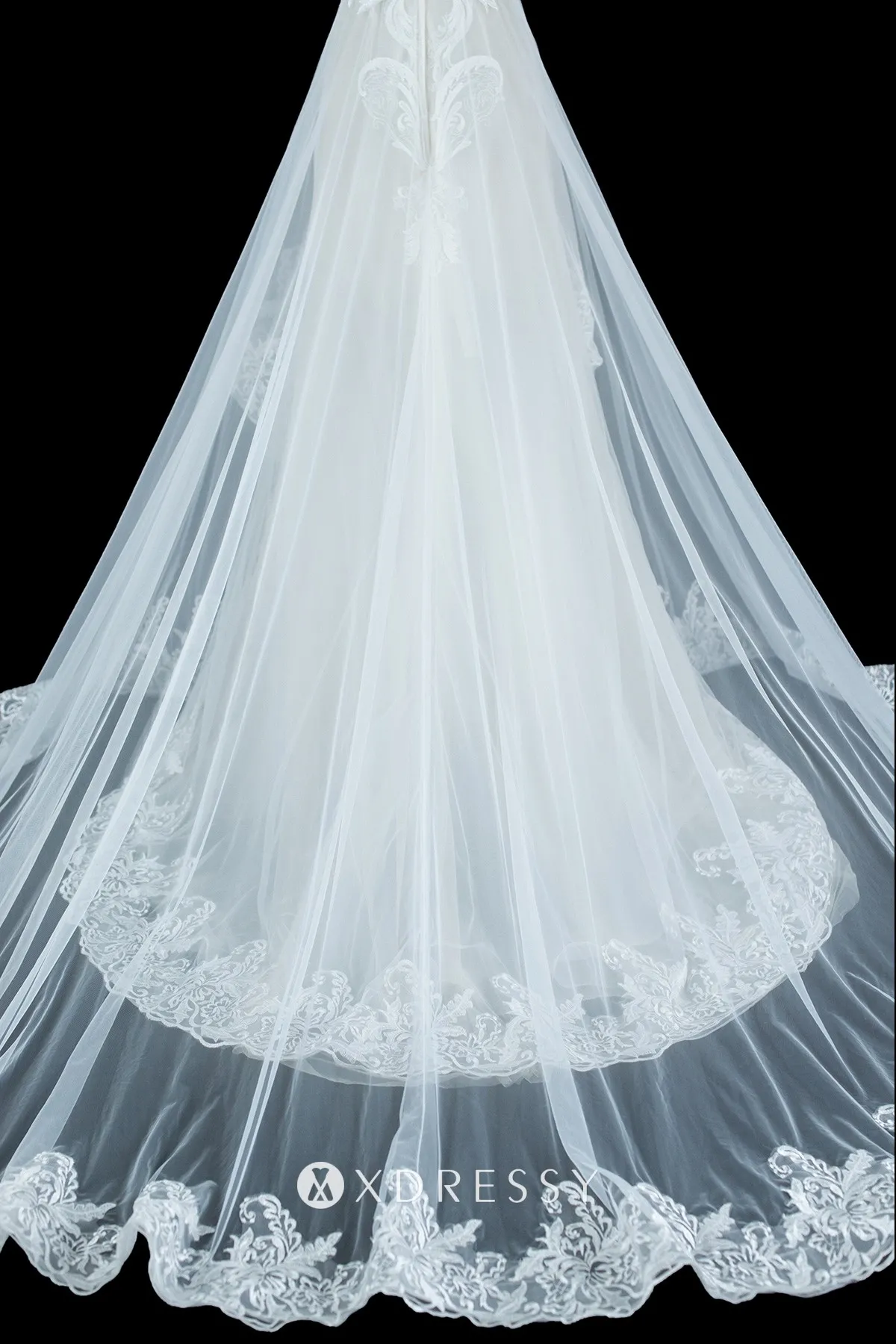sheer tulle chapel train ivory lace tulle high low overskirt bridal dress sheer tulle chapel train ivory lace tulle high low overskirt bridal dress