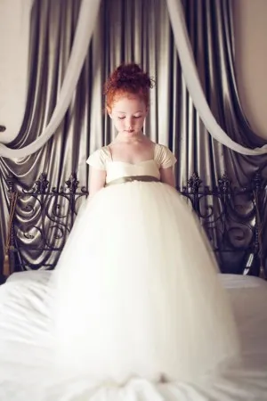 empire waist Cinderella ballgown flower girl dress